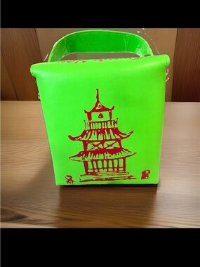 Neon Green Graphic Pagoda Handbag